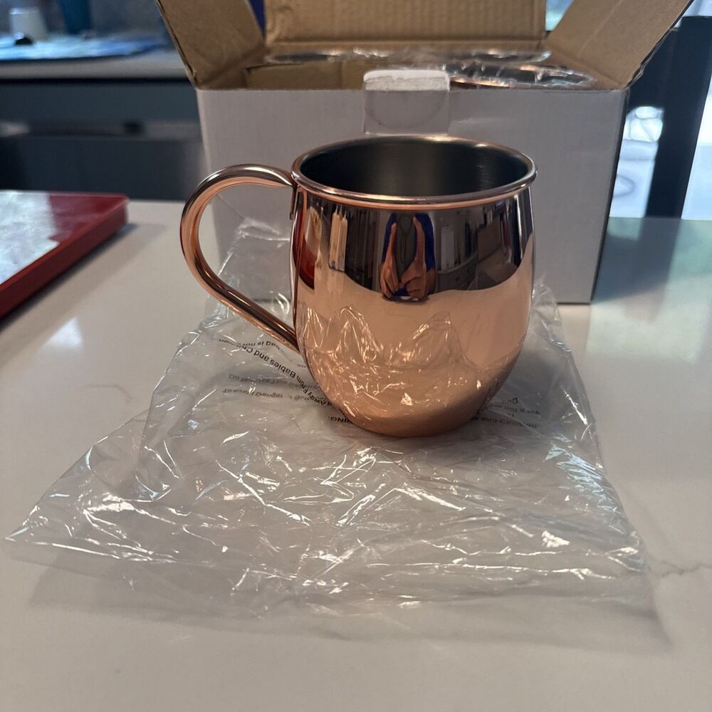 Set of 4 Stainless Steel Moscow Mule Mug. Still in box. New.